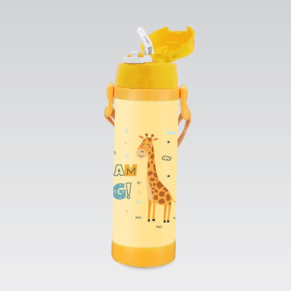 Термос детский 500 мл Maestro MR-1640-50-D Giraffe нержавеющая сталь с трубочкой | Зображення 2