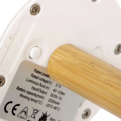 Фонарь Bo-Camp Cambridge Rechargeable 200 Lumen Bamboo/White (5818792) | Зображення 3