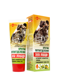 Сила Коня Крем проти потовиділення на гелевою основі 75мл.