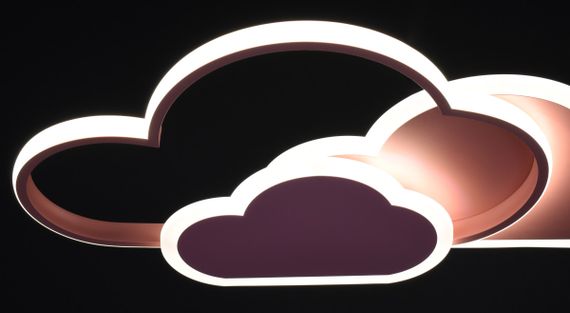 Люстра світлодіодна стельова LED світильник для квартири на стелю лед 27939 Рожевий 6х32х55 см. | Зображення 2