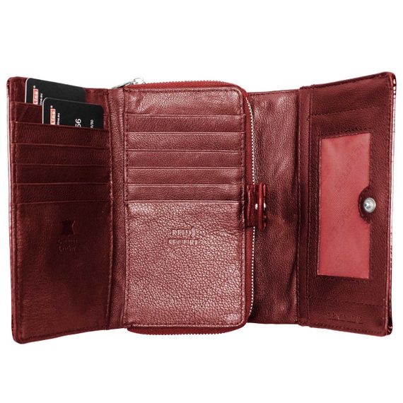Гаманець жіночий шкіряний Semi Line RFID Red (P8229-2) | Зображення 2
