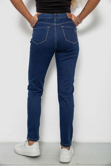 Джинси жіночі однотонні Skinny, колір синій, 244R9001 | Зображення 3