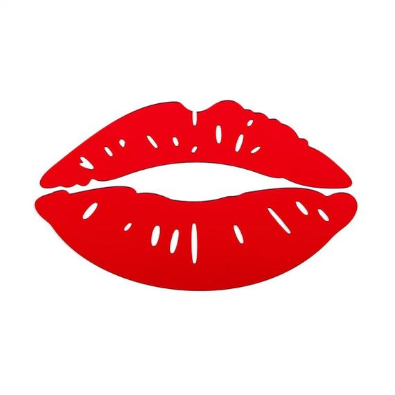 Дзеркальний декор акриловий самоклейний Губи червоні, 2 шт (D) SW-00002500