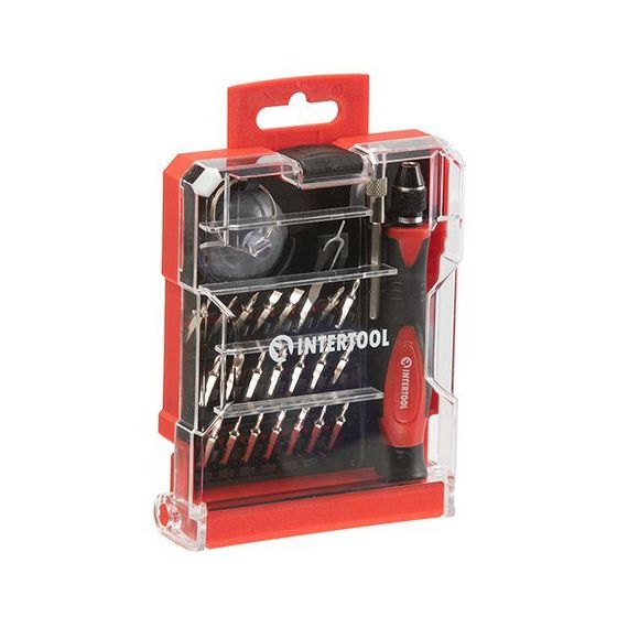 Викрутка прецизійна з комплектом насадок 29 од., Cr-V INTERTOOL VT-3336 | Зображення 4
