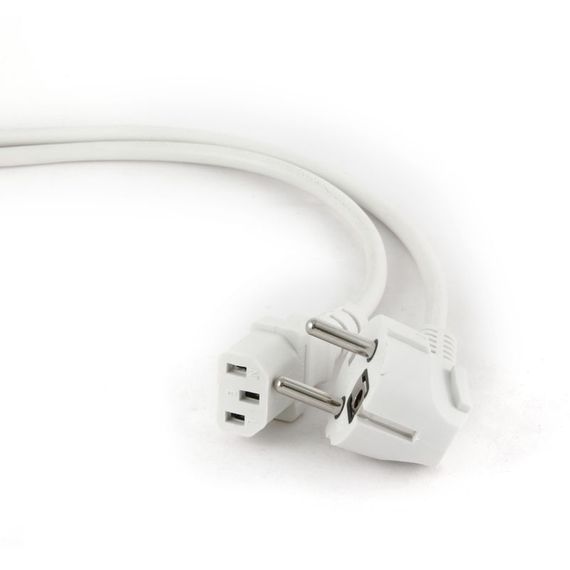 Кабель силовий Cablexpert PC-186W-VDE, білий колір, довжина 1.8 м, сертифікований VDE, 3*0.75 мм. кв.