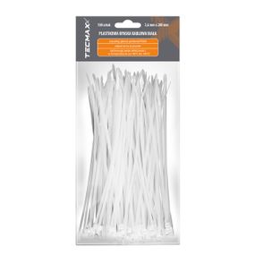 Хомут пластиковий TECMAXХ 3,6*200 білий 50шт 14-206