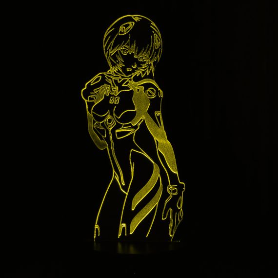 Акриловий світильник-нічник Рей Аянамі (Rebuild) жовтий tty-n000560