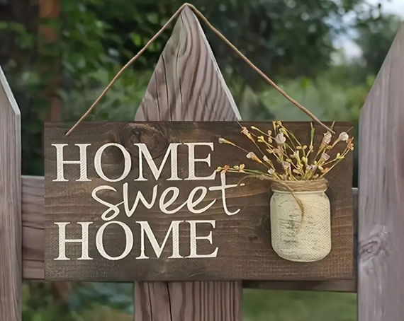 Табличка / постер  "HOME  SWEET HOME"  декор 20*10 см | Зображення 2
