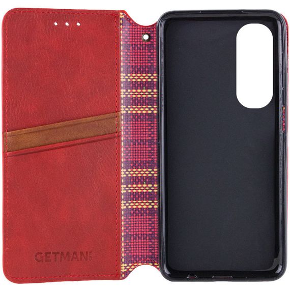 Шкіряний чохол-книжка GETMAN Cubic (PU) для Oppo A60 4G Червоний | Зображення 5