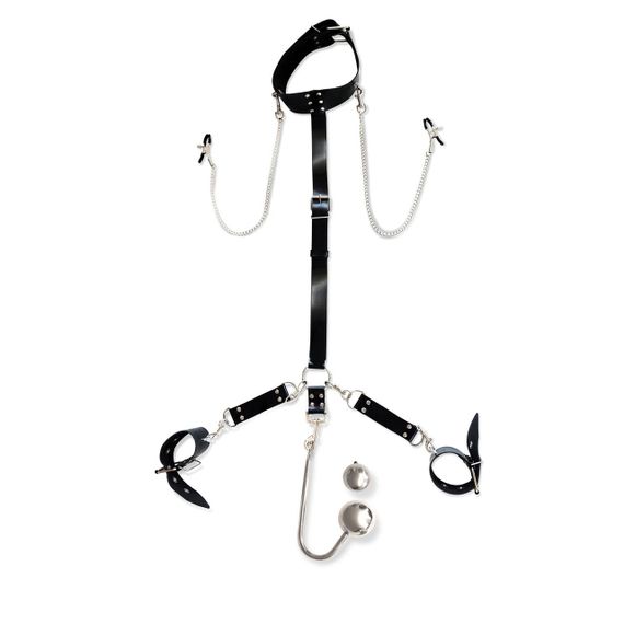 Бондажный набор с металлическим анальным крюком Art of Sex Beatrice Bondage set with anal hook № 4 Sex Aura