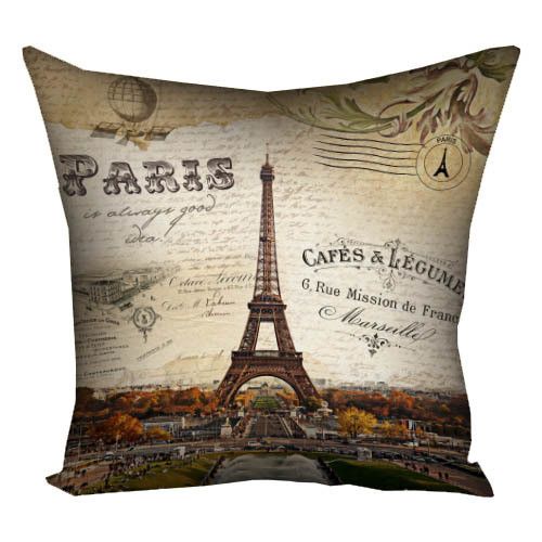 Подушка габардинова з принтом Paris 50x50 (5P_15L040)