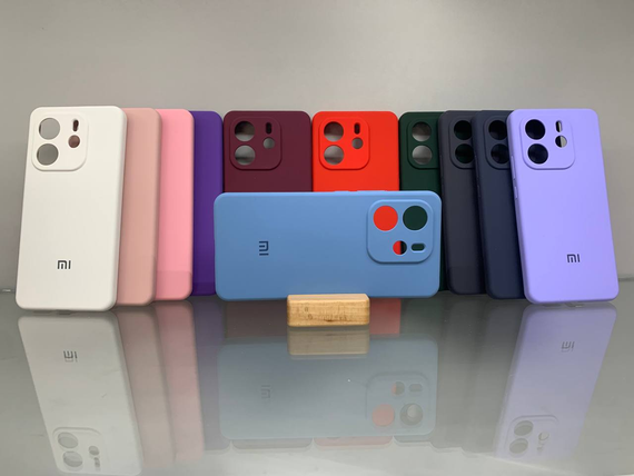 Xiaomi Note 14 4G Протиударний з логотипом чохол софт тач синій