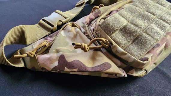 Сумка-бананка тактична нагрудна під пістолет олива | Зображення 3