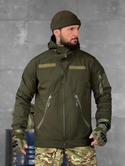 Демісезонна тактична куртка софтшел lion олива ВТ5051 | Зображення 1