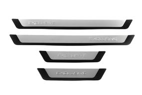 Накладки на пороги Flexill (2 шт, нерж-2024пласт) Exclusive для Mercedes Vito W639 2004-2015 гг