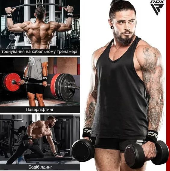 Бинти для зап'ясть (кистьові бинти) RDX W3 Gym Wrist Wraps Full Black (WAH-W3FB) | Зображення 4