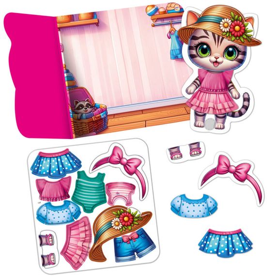 Гра розвиваюча з липучками "Кошеня" VT1320-03, 10 елементів одягу | Зображення 2