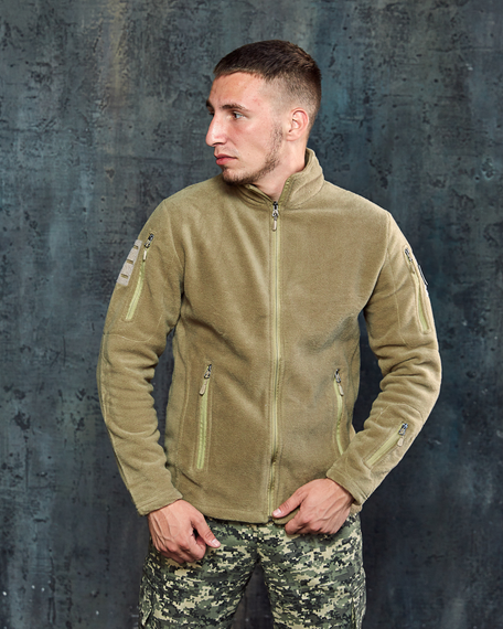 Тактическая флисовая кофта бежевый S M | Зображення 4