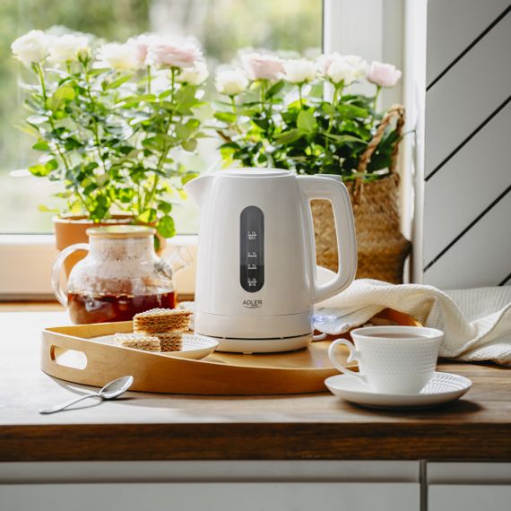 Електрочайник Adler AD 1380 білий 1 л, 2200 Вт | Зображення 5