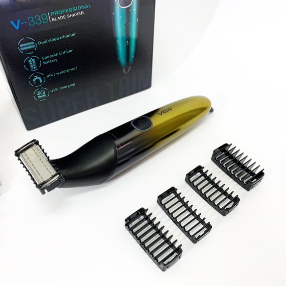 Бритви електричні VGR V-339 GOLD, Бритва-тример для чоловіків, Акумуляторний тример для гоління ZM-58