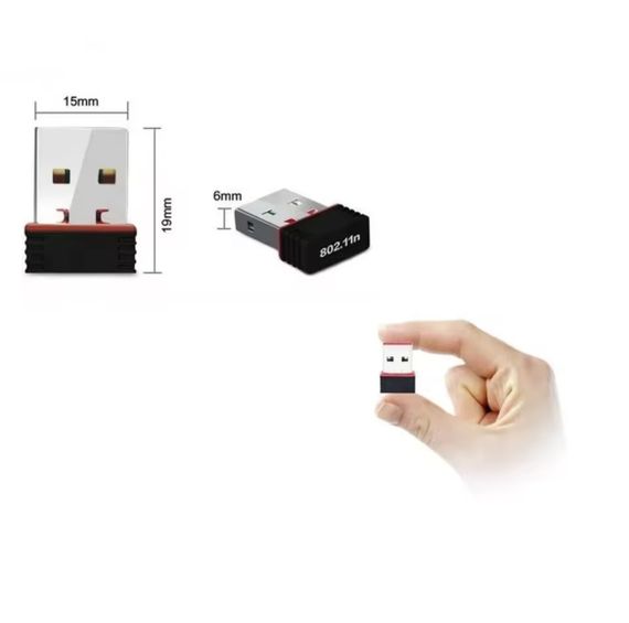 Wi-Fi сетевой приём сигнала, мини адаптер, Wi-Fi без драйвера, 2,4G USB Plug and Play, B/G/N/AX | Зображення 9