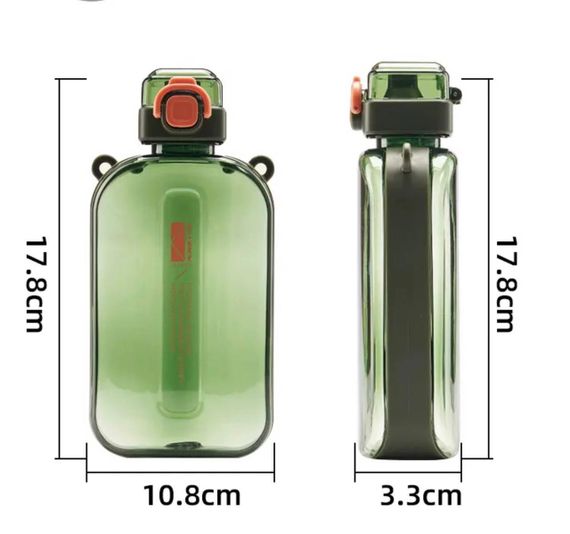 Пляшка для води із BPA-free пластику 750 мл. Вугільно-чорна | Зображення 2