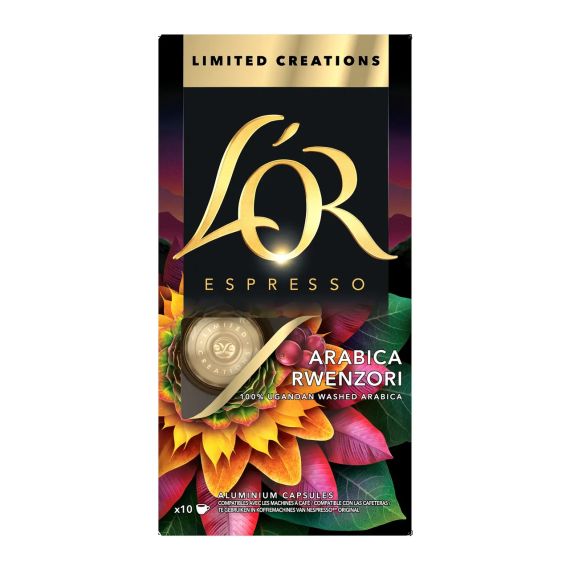 Nespresso капсулы L'OR Arabica Rwenzori Uganda ящик 10 уп Франция с нотками какао 100 капсул | Зображення 1