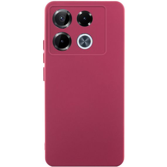 Чохол TPU GETMAN Liquid Silk Full Camera для Infinix Note 40 Pro 4G Бордовий / Marsala