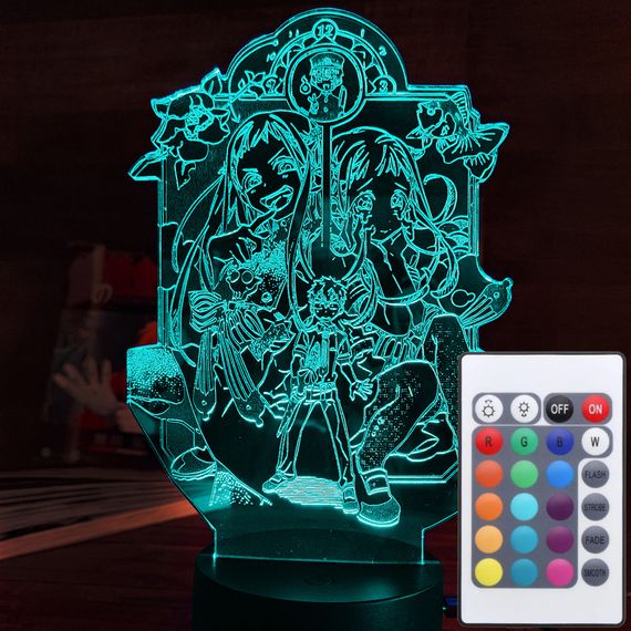 Акриловий світильник-нічник з пультом 16 кольорів Ханако Кун три охоронця часу tty-n001589