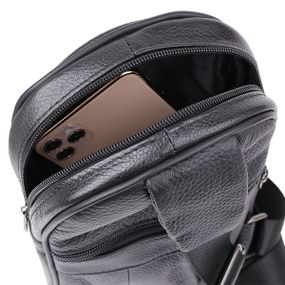 Сумка кобура наплечная, Сумка кросс-боди гладкая, Сумка слинг для мужчин Мужская плечевая слинг EZ-13