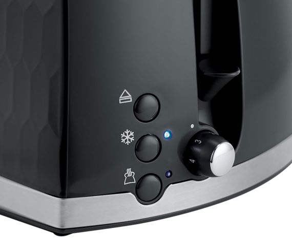 Тостер Russell Hobbs 26061-56 Honeycomb Black, 850 Вт, 2 слота, 6 настр. степени поджарки, черный (26061-56) | Зображення 8
