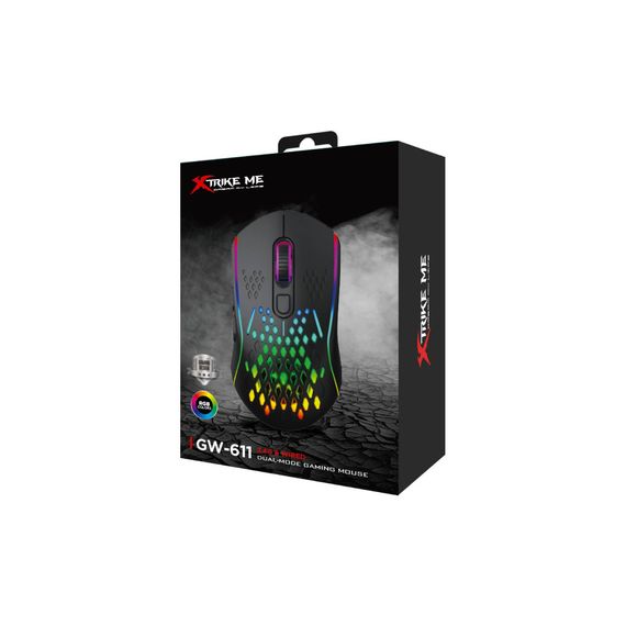 Мишка Xtrike ME GW-611 Wireless RGB Black (GW-611) | Зображення 6