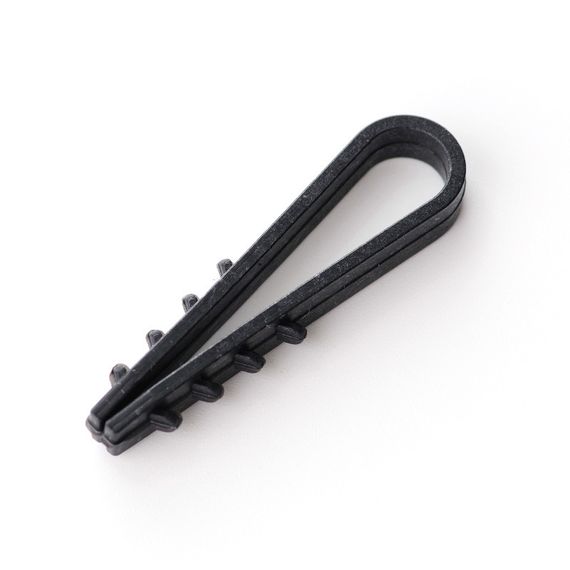 Дюбель-ёлочка Ø6 для круглых проводов черный (пач 100шт) APRO