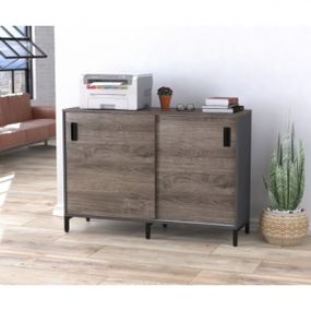 Тумба офисная Loft Design LS-1200-830 антрацит LS-1200-830 антрацит дуб палена