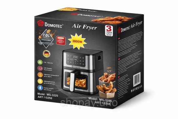 Аерофритюрниця DOMOTEC Air Fryer MS-3225 | Зображення 7