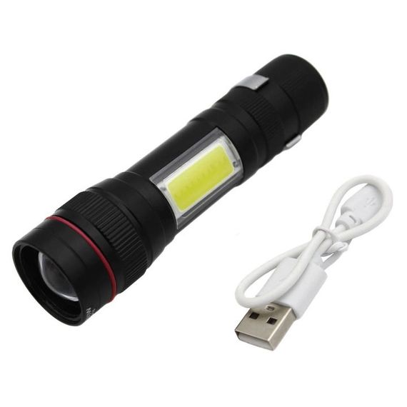 Ручной фонарик led Bailong BL-520 T6 | Тактичный фонарь | Карманный фонарь с EH-775 usb зарядкой | Зображення 1