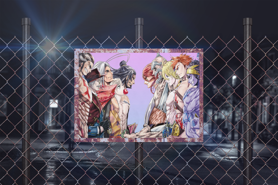 Плакат-постер з принтом Кавун Record of Ragnarok Повість про кінець світу Адам Посейдон Сасакі Кодзіро Люй Бу Зевс ПЛ000738(А3+)