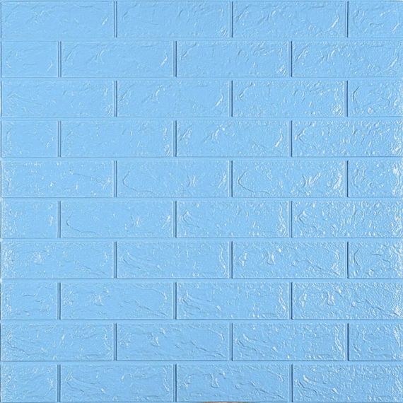 3D панель самоклейна цегла Блакитна 700x770x5мм (005-5) SW-00000297