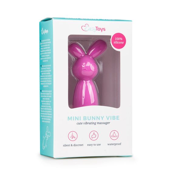 Міні-вібратор для клітора Vibrating Mini Bunny, 8 см х 2 см Sex Aura | Зображення 3
