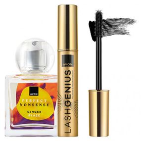 Подарунковий набір Avon для Неї | Туш «Бездоганні вії» 10 мл + Perfect Nonsense Ginger Blaze 50 мл