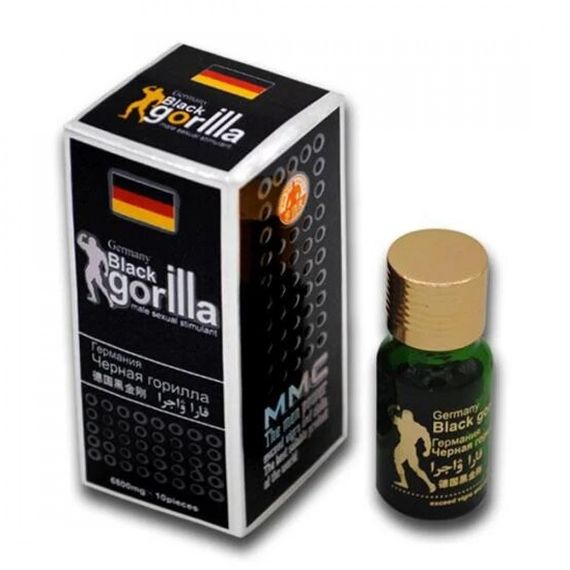 Пігулки збудливі black gorilla (ціна за упаковку, 10 таблеток) | Зображення 1