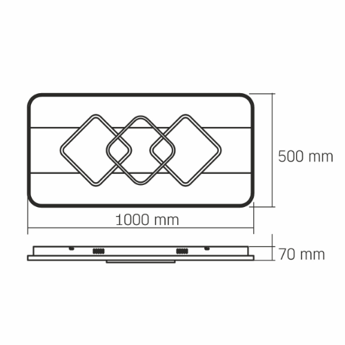 LED Світильник функціональний 80W VL-CLD-998-TT Decora Videx | Зображення 2