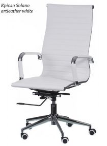 Супертонкое компьютерное кресло Solano artleather white с механизмом Deep Tilt (DT)
