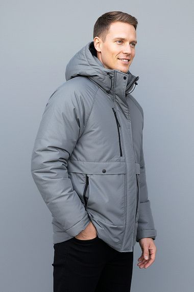 Чоловічий Пуховик Sun`s House  розмір: 3XL Сірий (арт. RC-RW-5-grey) | Зображення 3