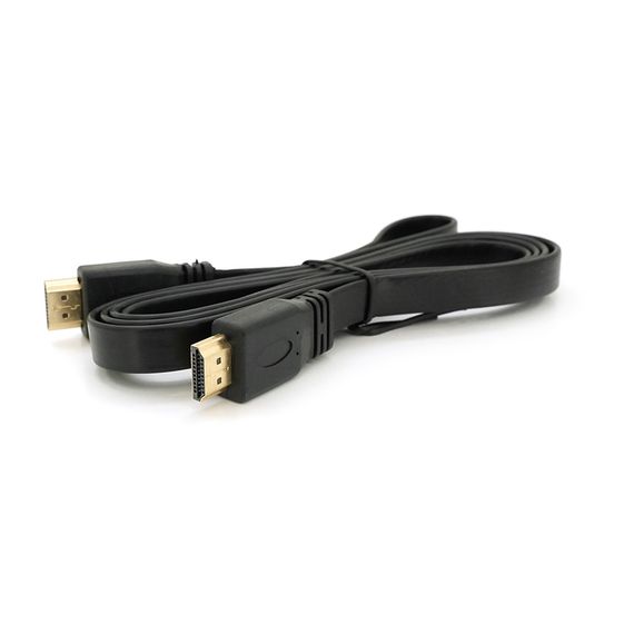 Кабель Merlion HDMI-HDMI 1.5m, v1.4, плоский Black, (Пакет) | Зображення 2