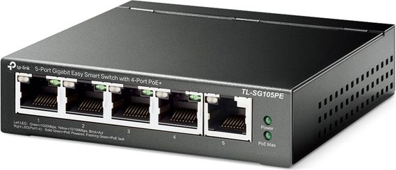 Коммутатор TP-LINK TL-SG105PE 5xGE/4xPoE+ 65W EasySmart (TL-SG105PE) | Зображення 1