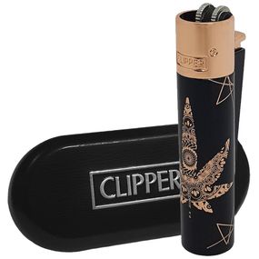 Зажигалка Газовая Клиппер "Clipper Yantra Weed Rose Gold"