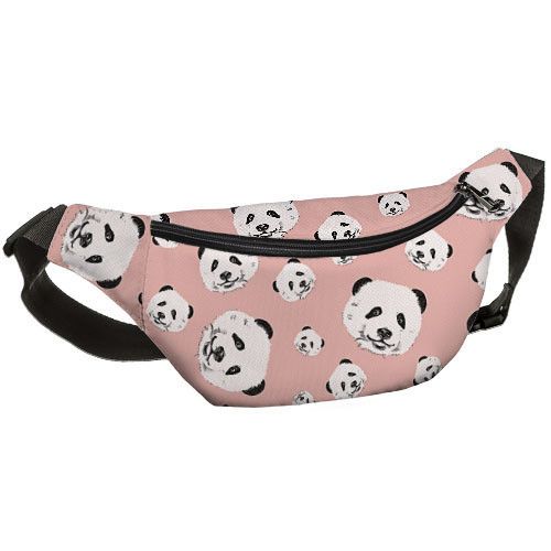 Сумка на пояс бананка Bumbag Панда 27x16 см (BB_20J007_BL) | Зображення 2