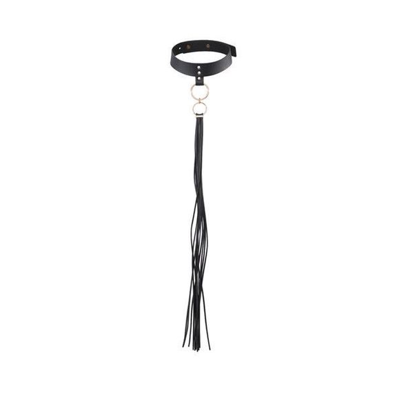 Чокер Bijoux Indiscrets MAZE - Tassel Chocker, Чорний, One Size