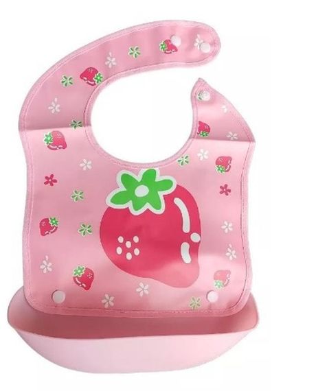 Слинявчик зі знімною кишенею Bear, блакитний, рожевий, жовтий, зелений, набір 4 шт.